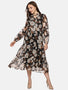 IS.U Floral Black Tiered Midaxi Dress