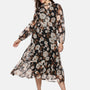 IS.U Floral Black Tiered Midaxi Dress