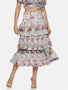 IS.U Floral Multicolor Tiered Skirt