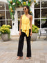 IS.U Yellow One Shoulder Ruffle Top