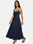 IS.U Dark Blue Denim Midaxi Dress