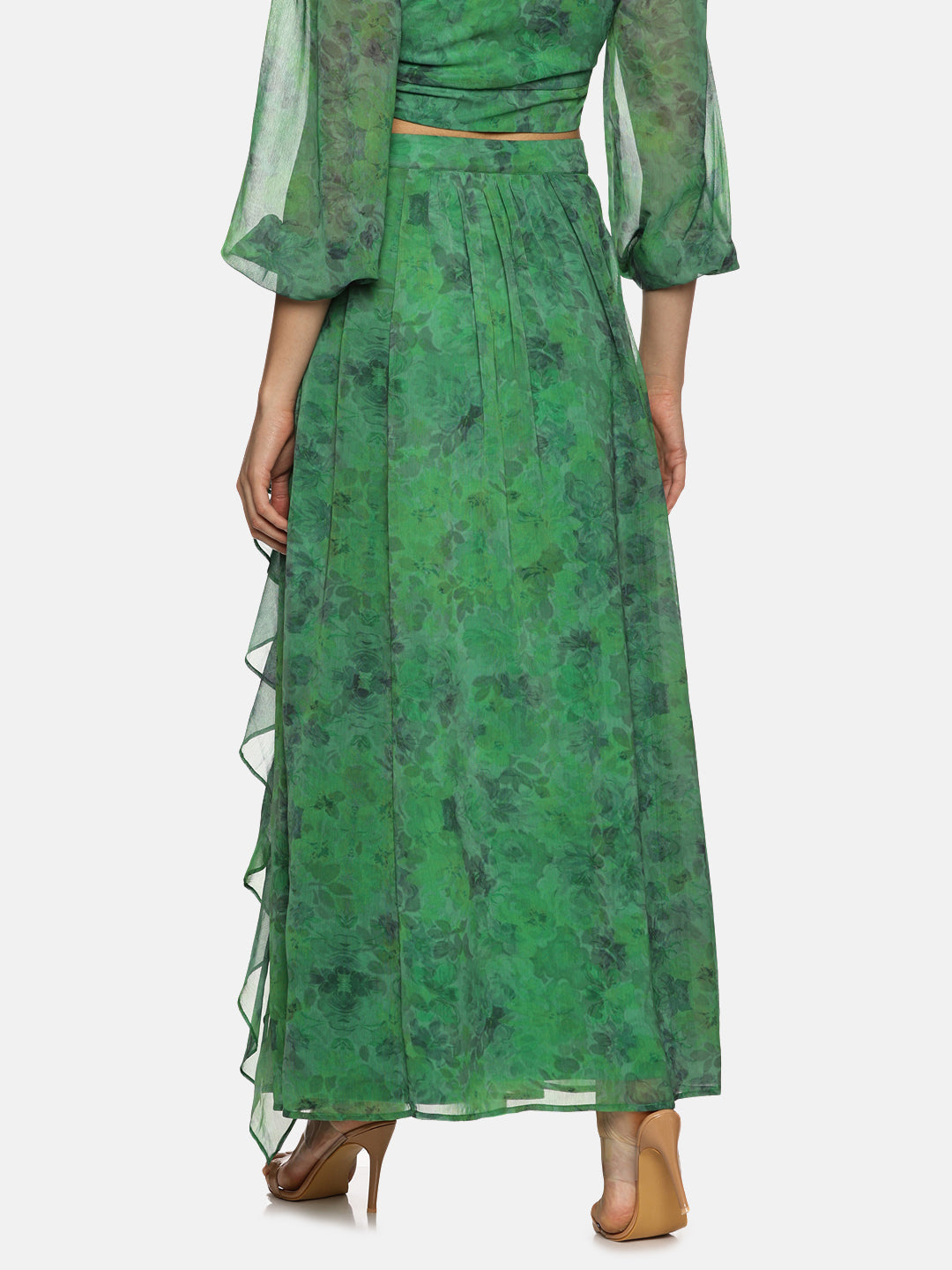 Buy Long Maxi Skirt For Women In Green