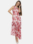 IS.U Floral White One Shoulder Asymmetrical Dress