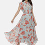 IS.U Floral Blue Frilled Dress