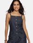 IS.U Dark Blue Denim Vest Top