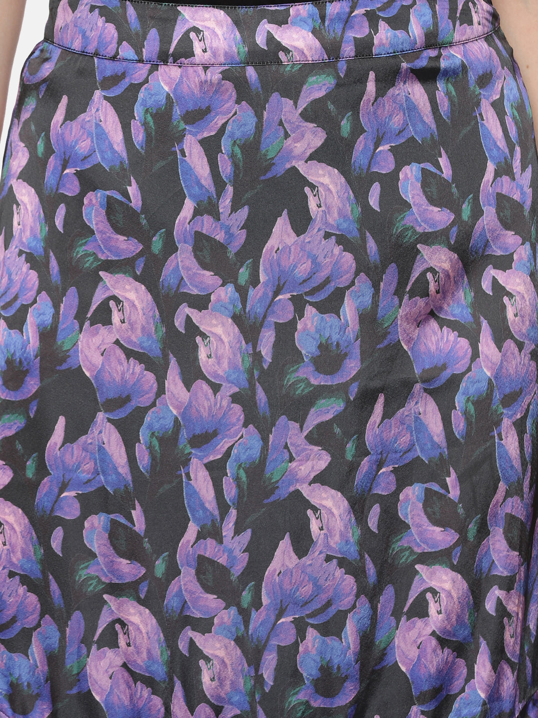 IS.U Floral Purple Mermaid Midaxi Skirt