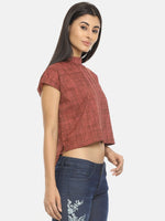 Load image into Gallery viewer, IS.U Brown High Neck Top
