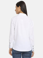 Load image into Gallery viewer, IS.U White Full Sleeve Shirt
