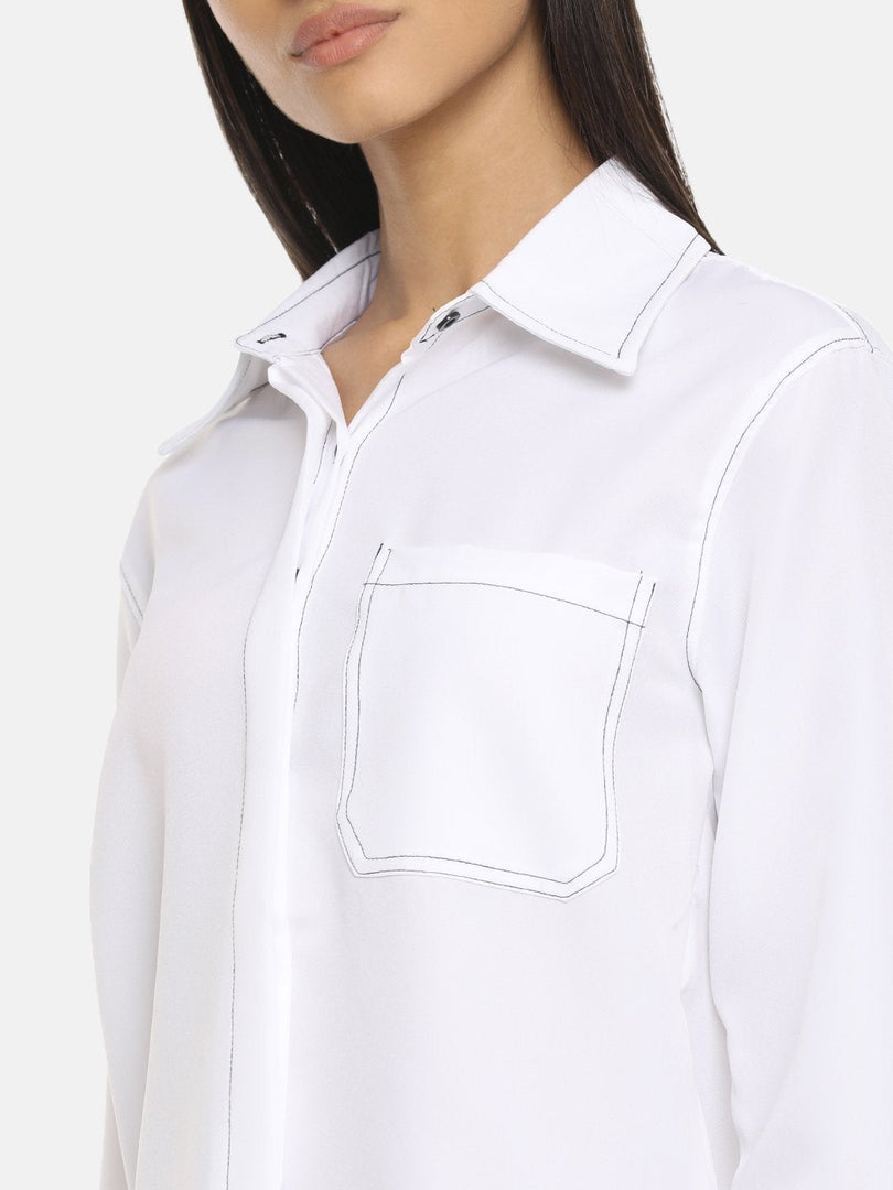 IS.U White Full Sleeve Shirt