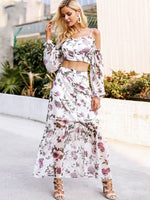 Load image into Gallery viewer, Kim Floral Crop Top &amp; Skirt Co-ord

