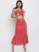 Load image into Gallery viewer, IS.U Red Long Skirt