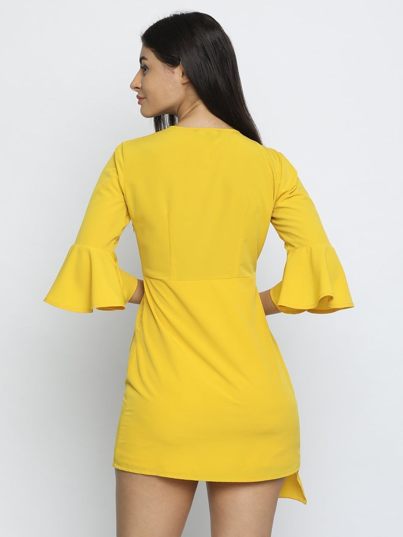 IS.U Yellow Wrap Dress