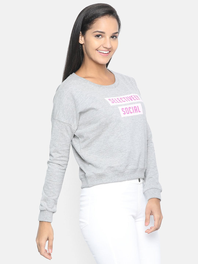 IS.U Grey Full Sleeve T-shirt