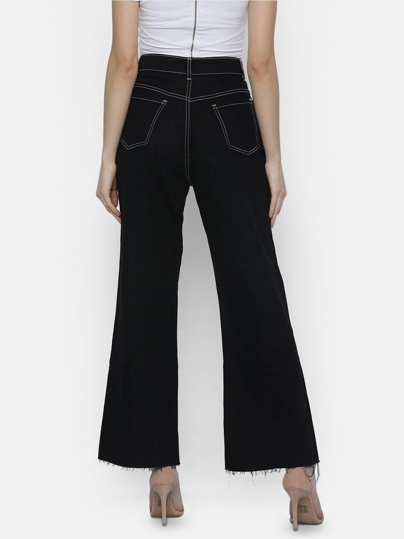 IS.U Black Wide Leg Denim