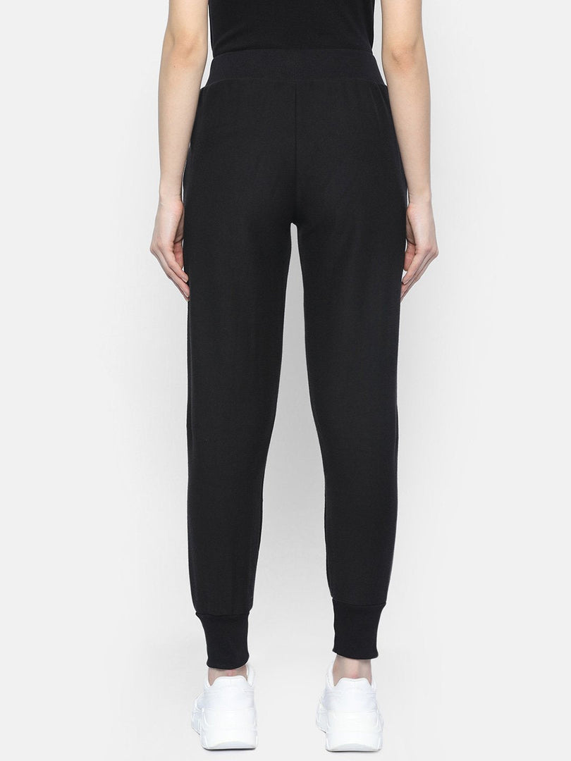 IS.U Black Skinny Fit Track Pant
