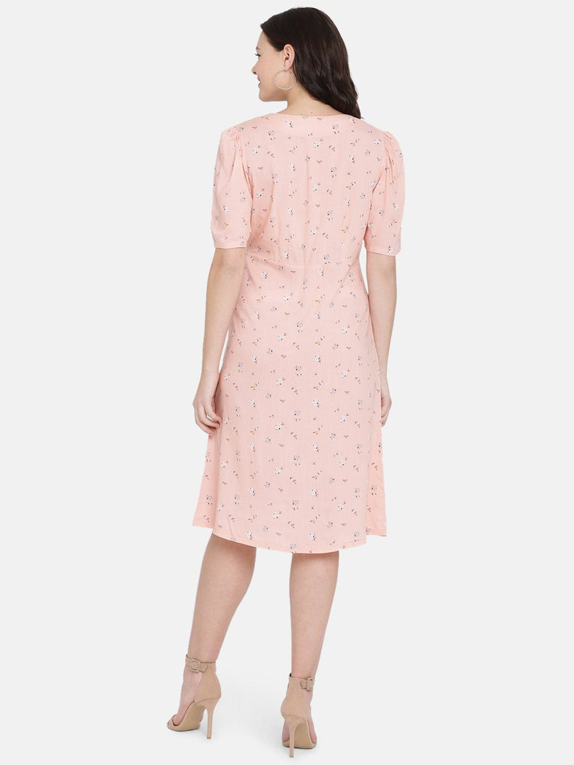 IS.U Pink Button Down Midi Dress