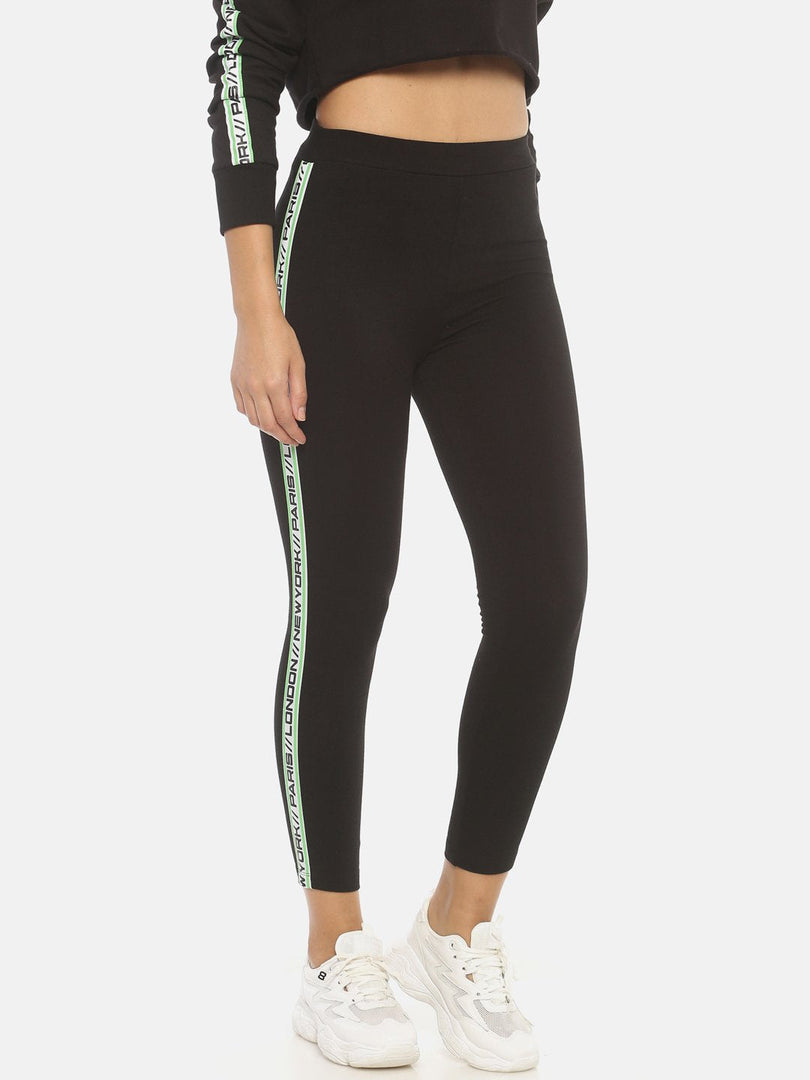 IS.U Black High Waist Treggings