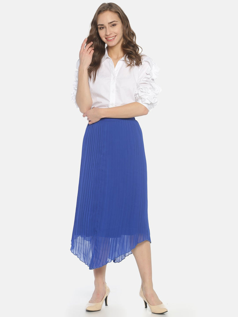 Buy Yours Curve London Chiffon Pleated Maxi Skirt from Next India