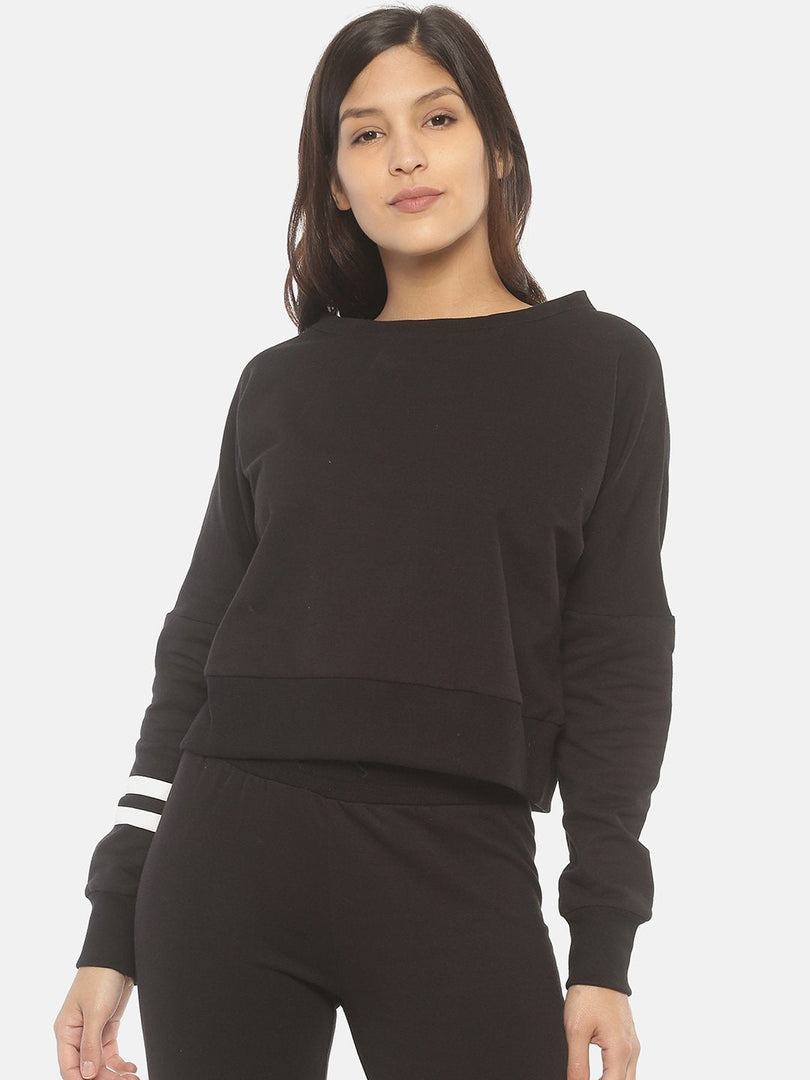 IS.U Black Oversized Sweatshirt