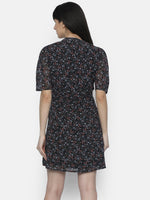 Load image into Gallery viewer, IS.U Black V-Neck Button Down Dress