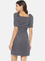 Load image into Gallery viewer, IS.U Navy Wrap Neck Dress