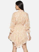 Load image into Gallery viewer, IS.U Orange Floral Relaxed Fit Belted Short Dress
