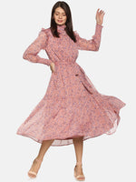Load image into Gallery viewer, IS.U Pink Shimmer Tiered Midaxi Dress
