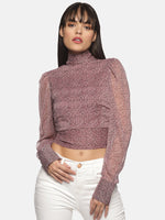 Load image into Gallery viewer, IS.U Pink all over ditsy printed open back top
