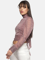 Load image into Gallery viewer, IS.U Pink all over ditsy printed open back top