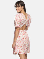 Load image into Gallery viewer, IS.U Pleasted puff sleeve flair short dress