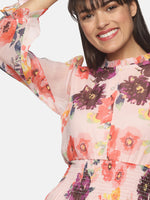 Load image into Gallery viewer, IS.U Multicolor floral printed voluminous short dress
