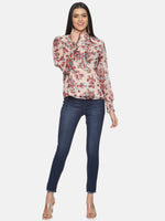 Load image into Gallery viewer, IS.U Front ruffle all over floral printed top
