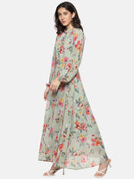 Load image into Gallery viewer, IS.U Balloon Sleeve Buttoned Midaxi Dress
