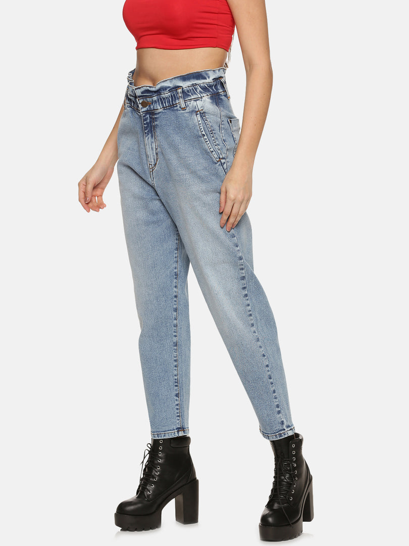 Shop Paperbag StraightLeg Jeans for Women from latest collection at  Forever 21  483648