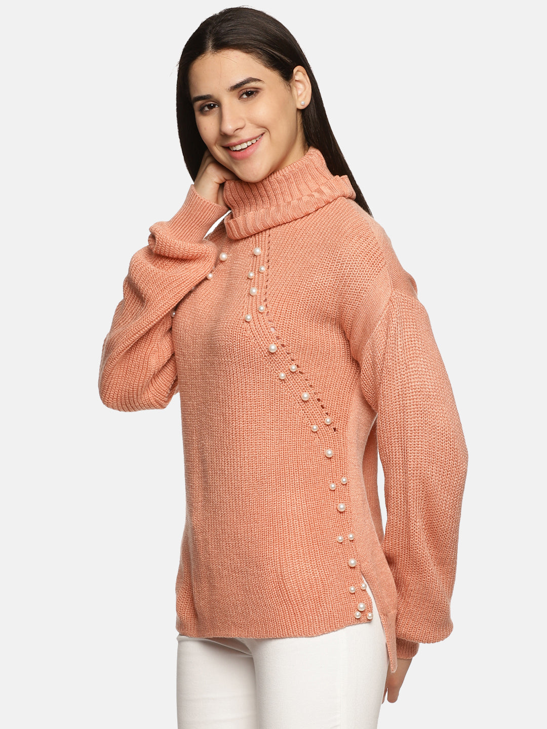 Peach oversized outlet sweater