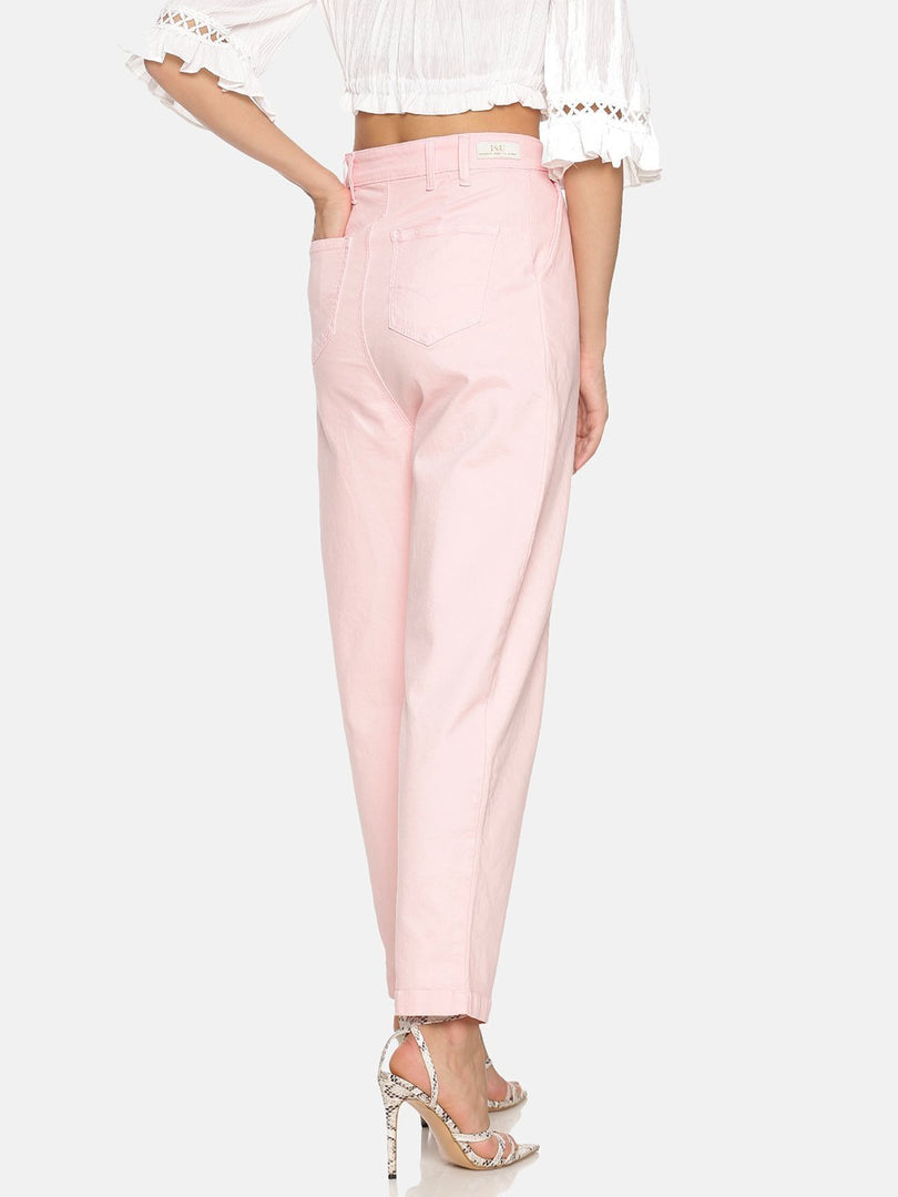 IS.U Light Pink High Waist Slouchy Jeans