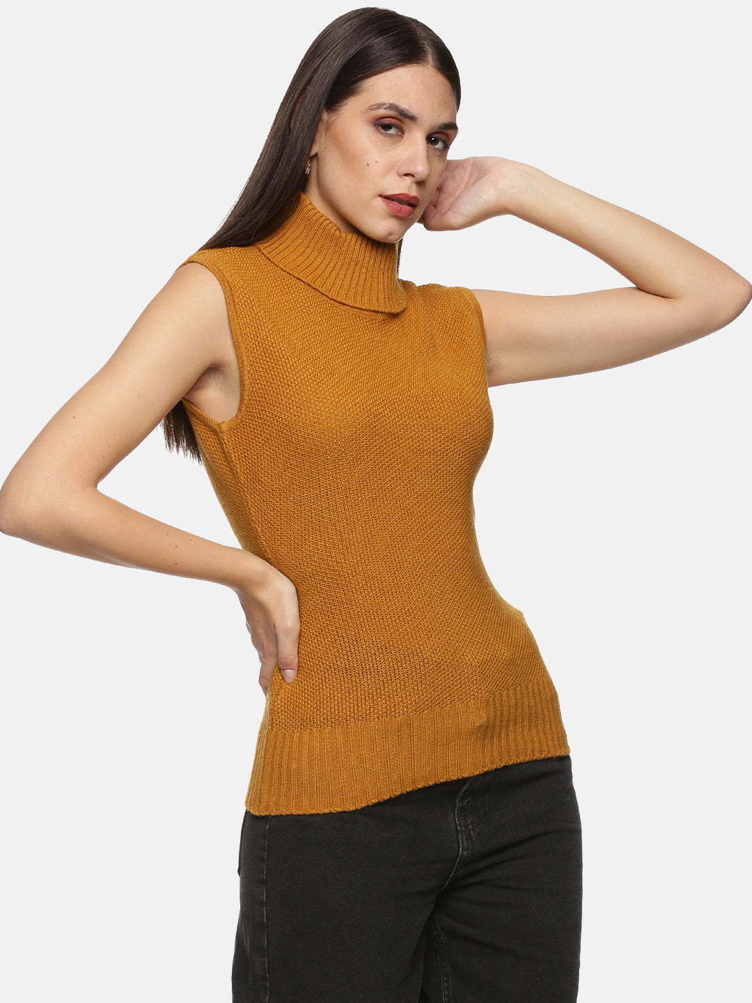 Yellow sleeveless sale sweater