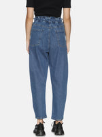 Load image into Gallery viewer, IS.U Mid-Blue High Waist Paperbag Jeans