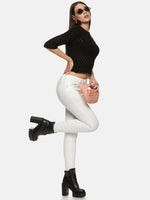 Load image into Gallery viewer, IS.U Black Mesh Regular Length Sweater
