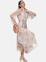 Load image into Gallery viewer, IS.U Floral Balloon Sleeve Button Down Midaxi Dress