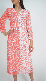 Load and play video in Gallery viewer, IS.U Floral Half an Half Button Down Dress