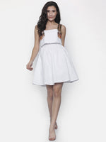 Load image into Gallery viewer, IS.U White Dress with Tasselled Shoulder
