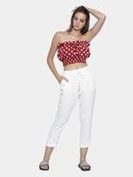 Load image into Gallery viewer, IS.U White Drawstring Pants