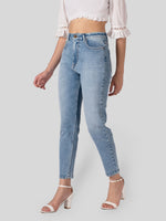 Load image into Gallery viewer, IS.U Light Blue Straight Fit Denim Jeans