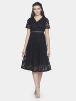 Load image into Gallery viewer, IS.U Black Lace Dress