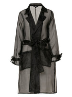 Load image into Gallery viewer, IS.U Black Organza Long Jacket
