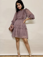 Load image into Gallery viewer, IS.U Pink ruffle tiered short dress
